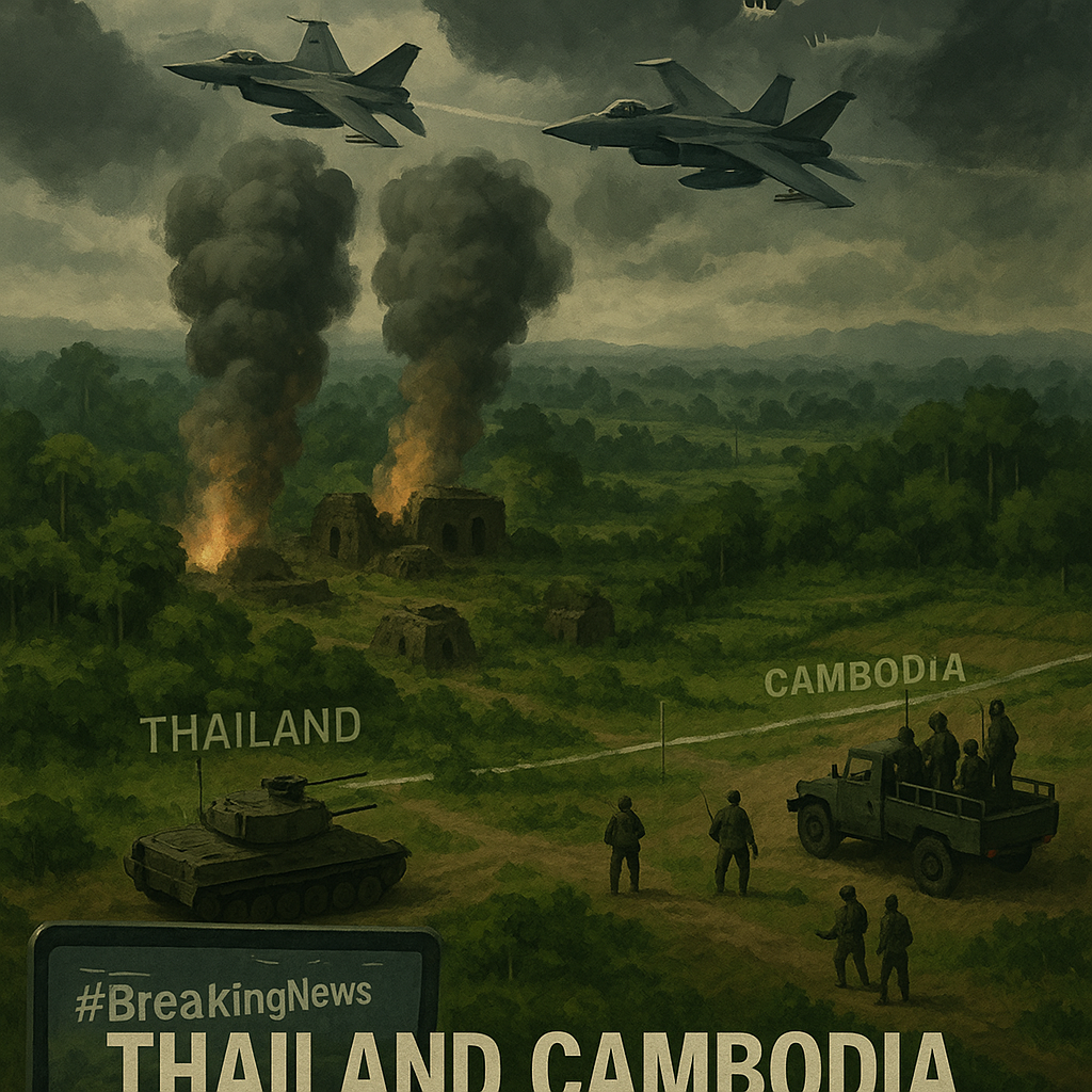 Thailand Cambodia War Escalates with Airstrikes Amid Border Dispute